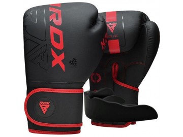 Боксерські рукавиці RDX F6 MATTE RED-6OZ (капа в комплекті)