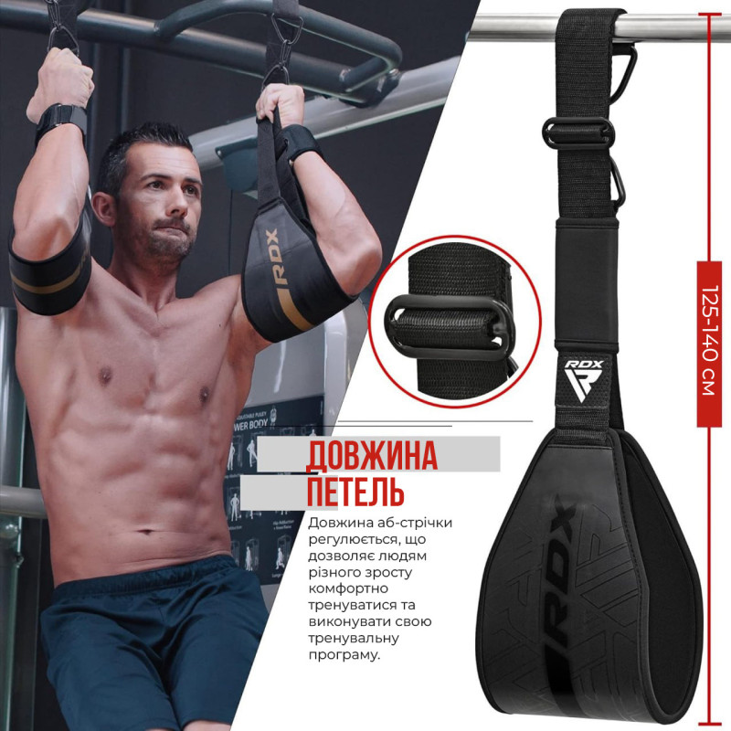 Петлі підвісні (петлі Береша) RDX F6 KARA Gym Workout Abs Straps Black/White