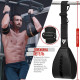 Петли подвесные (петли Береша) RDX F6 KARA Gym Workout Abs Straps черно-белые, Размер (без ремней): 56х15 см, Материал: N-Tear X Maya Hide, неопрен, стальные карабины, Черный