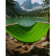 Монотонний гамак з планкою WISH салатовий одномісний XL 200х100 WCG