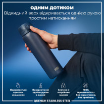 Пляшка для води металева ION8 1200 мл. Stainless Steel , Ash Navy Пляшка для води металева ION8 1200 мл. Stainless Steel , Ash Navy