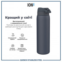 Пляшка для води металева ION8 1200 мл. Stainless Steel , Ash Navy Пляшка для води металева ION8 1200 мл. Stainless Steel , Ash Navy