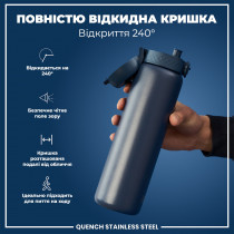 Пляшка для води металева ION8 1200 мл. Stainless Steel , Ash Navy Пляшка для води металева ION8 1200 мл. Stainless Steel , Ash Navy