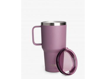Термостакан (изолированная чашка) Bohtal с ручкой из нержавеющей стали Tumbler Plum 900 мл