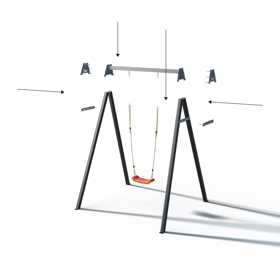 Каркас для детских качелей, стойка для подвесных качелей WCG 1 Elite 60х60 Play Frame Одноместный