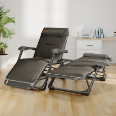 Раскладное кресло шезлонг садовый с подушкой WCG FCB-S06PС