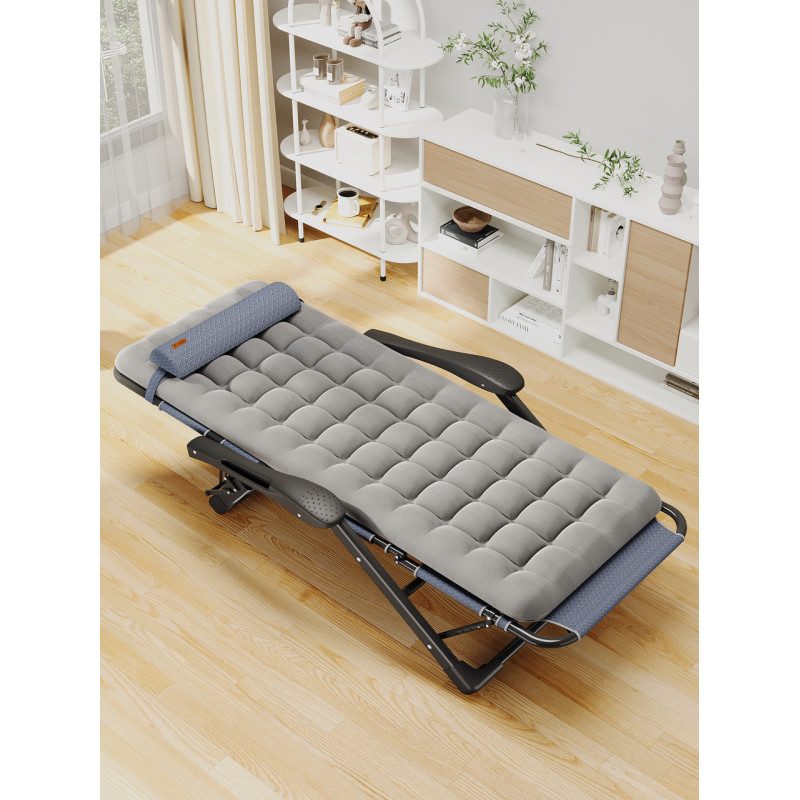 Раскладное кресло шезлонг садовый с подушкой WCG FCB-S03PP