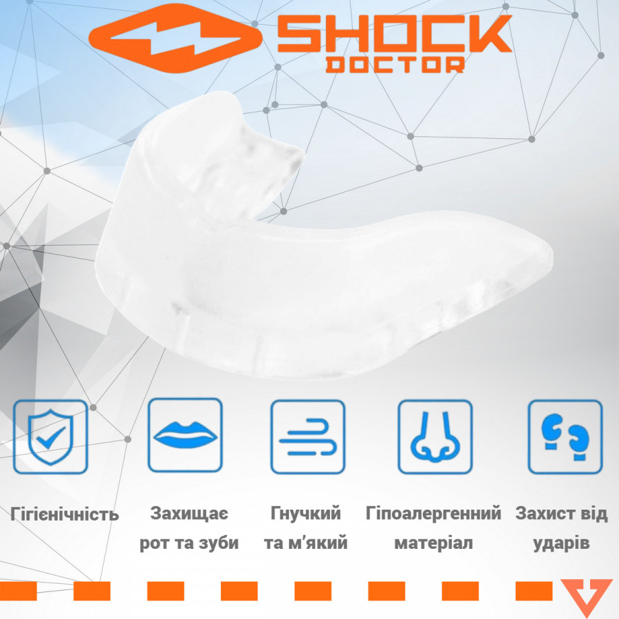 Капа Shock Doctor EZ Gard 1.0 доросла (вік 11+) Clear (art. 3000-CLR-AD)