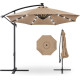 Зонт садовый с LED подсветкой 3,5м Бежевый + чехол WCG