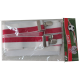 Широкие мужские подтяжки для брюк Free&Easy Polska белые с красным