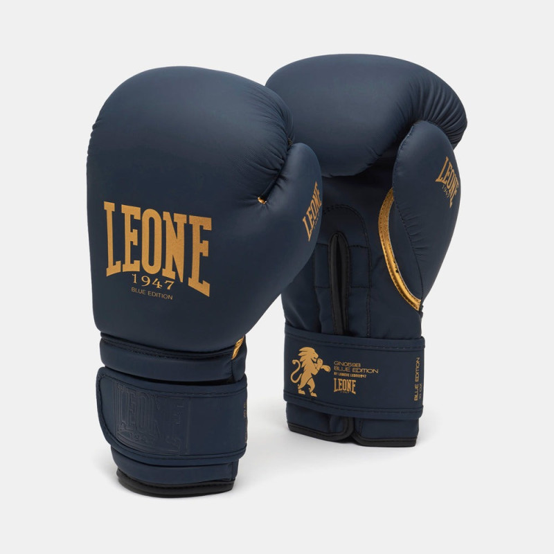 Боксерські рукавиці Leone GN059B Blue Edition 16 унцій 