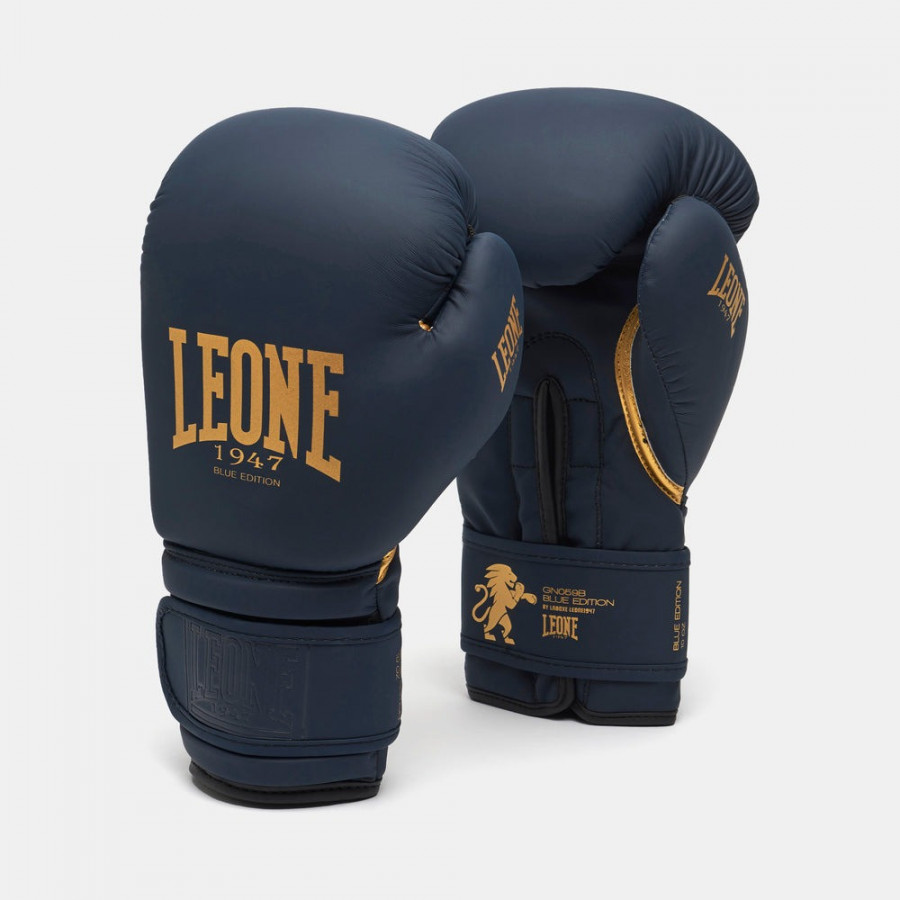 Боксерські рукавиці Leone GN059B Blue Edition 16 унцій (капу в комплекті)