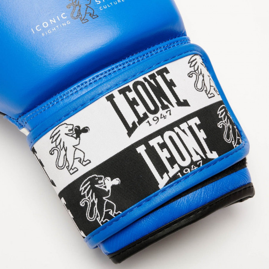 Боксерські рукавиці Leone GN208 ICONIC Blue 12 унцій (бинти 4 м. в комплекті)