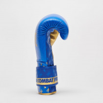 Боксерські рукавиці Leone GN220 DNA Blue 10 унцій (бинти 4 м. в комплекті)