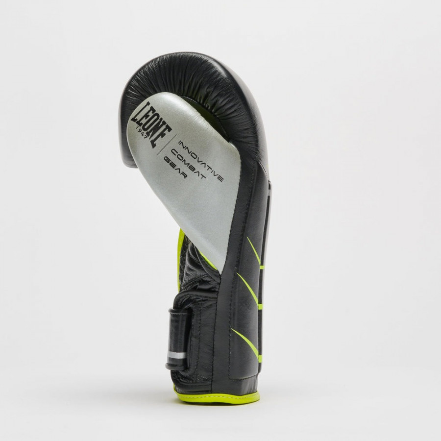 Боксерські рукавиці Leone GN110F REVO FLUO Black 12 унцій (бинти 4 м. в комплекті)