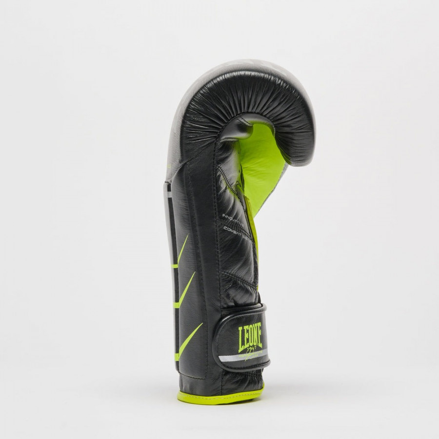 Боксерські рукавиці Leone GN110F REVO FLUO Black 12 унцій (бинти 4 м. в комплекті)
