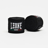 Бинты для бокса Leone AB705 Black, Комплект: 2 шт. с футляром, Длина 2.5 м, Хлопок, Черный