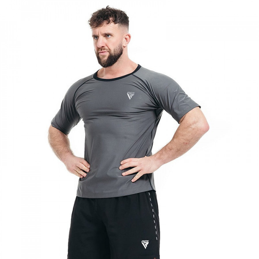 Чоловіча футболка RDX M1 з ефектом сауни Grey M