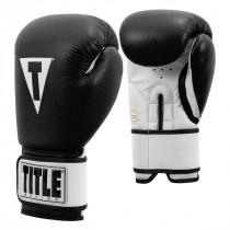 Боксерські рукавиці TITLE Premier Leather Black/White XL 16 oz