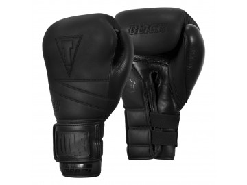 Боксерські рукавиці TITLE Black Bolstered Leather Black 16 oz