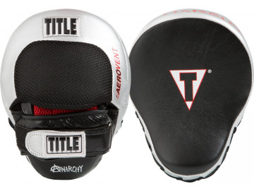 Лапи боксерські TITLE Boxing Aerovent Anarchy Punch Mitts Black/Silver