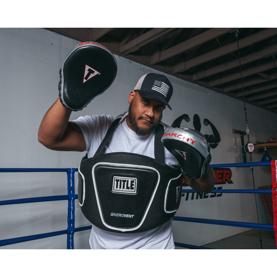 Лапи боксерські TITLE Boxing Aerovent Anarchy Punch Mitts Black/Silver