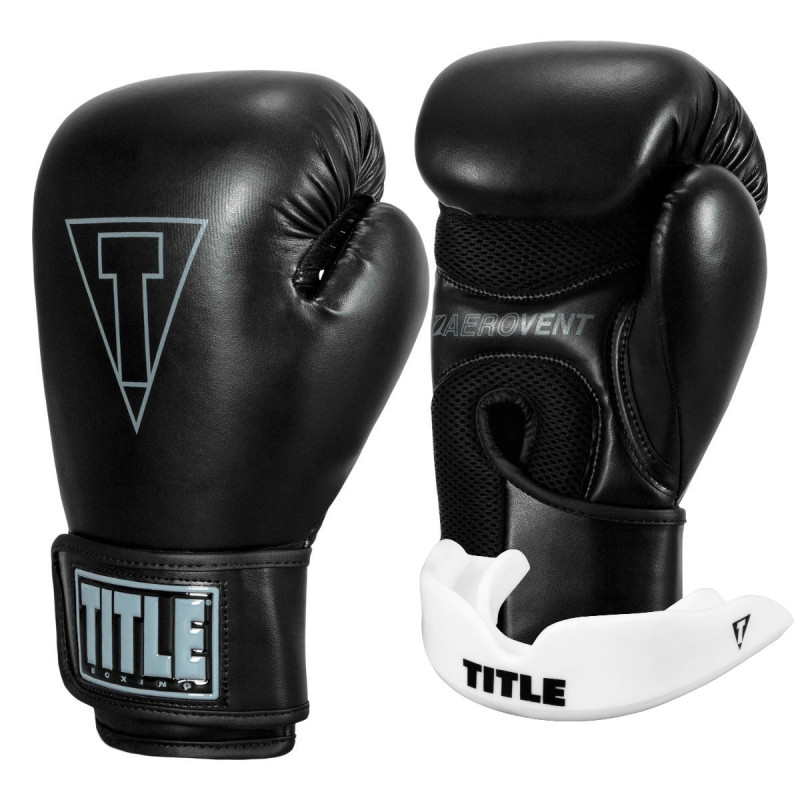 Боксерські рукавиці TITLE Boxing Vegan Gloves Black 14 oz 