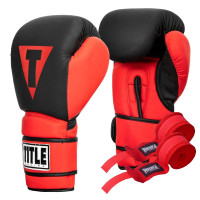 Боксерські рукавиці TITLE Boxing Guts and Glory Black/Red S 10oz