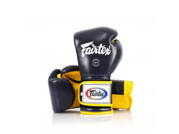 Боксерські рукавиці Fairtex BGV9 Mexican Blue/Yellow 18 унцій
