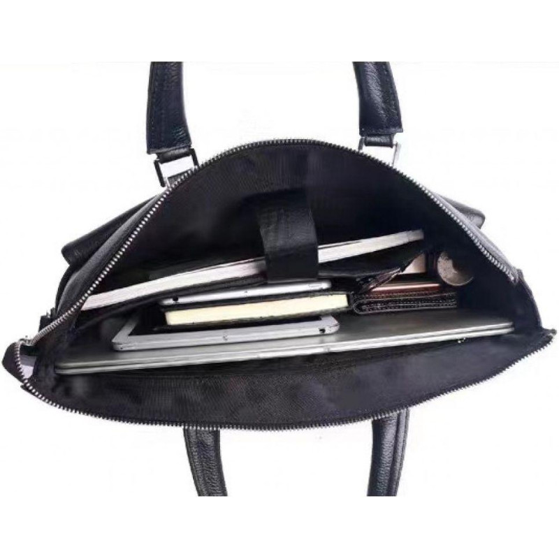 Мужская сумка-портфель Tiding Bag кожаная черная