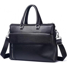 Мужская сумка-портфель Tiding Bag кожаная черная