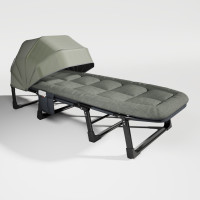 Раскладная кровать-шезлонг WCG FB-S25 с мягким матрасом и регулируемым солнцезащитным козырьком