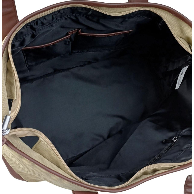 Дорожная сумка, саквояж 40L Live in style Weekender бежевая 47х38х24 см