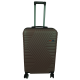 Пластиковый чемодан на колесах среднего размера 70L GD Polo коричневый