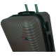 Пластиковый чемодан на колесах среднего размера 70L GD Polo коричневый