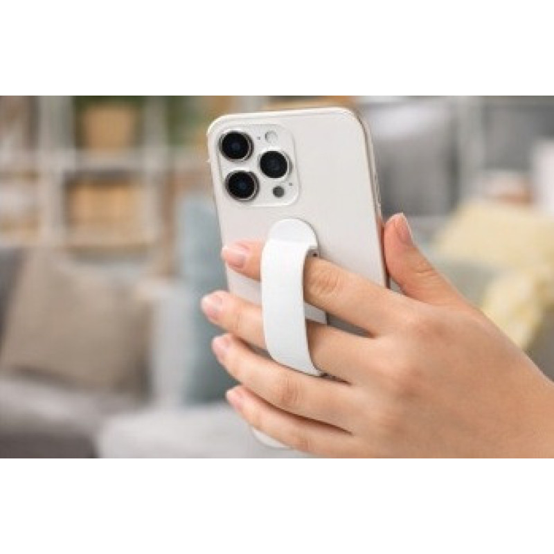 Тримач для пальця смартфона LAB31 Finger Grip з функцією підставки білий