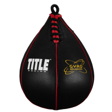 Пневмогруша боксерська TITLE Boxing Gyro Balanced Leather Speed Bag Black / M