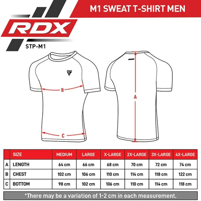 Чоловіча футболка RDX M1 з ефектом сауни Black XL
