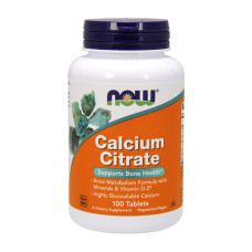 Кальций, Calcium Citrate, NOW, 100 таблеток