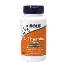 Амінокислоти, L-Theanine 100 mg, NOW, 90 капсул