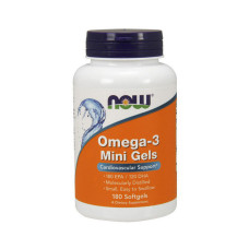 Омега-3, Omega-3 Mini Gels, NOW, 180 капсул
