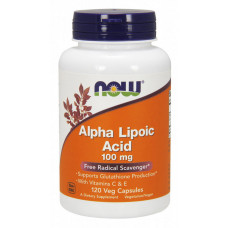 Добавка для здоровья, Alpha Lipoic Acid 100 mg, NOW, 120 капсул