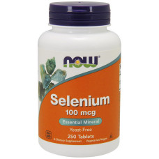 Селен, Selenium 100 mcg, NOW, 250 таблеток