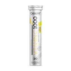 Витамины, Vitamin C 1000, OstroVit, 20 таблеток (Лимон)
