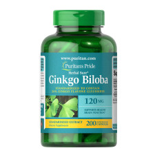 Добавка для здоровья, Ginkgo Biloba 120 mg, Puritan's Pride, 200 капсул