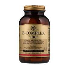 Витамины и минералы, B-Complex 100, Solgar, 100 капсул