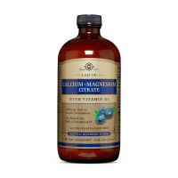 Магній, Calcium Magnesium Citrate with vit D3, Solgar, 473 мл (Апельсин з ваніллю)