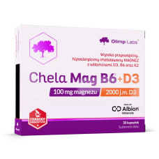 Витамины и минералы, Chela-Mag B6 + D3, OLIMP, 30 капсул