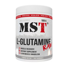 Глютамин, L-Glutamine Raw, MST, 500 г (Без вкуса)