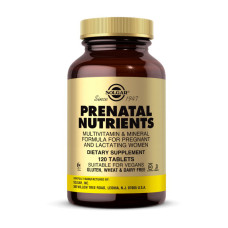 Витамины и минералы, Prenatal Nutrients, Solgar, 120 таблеток